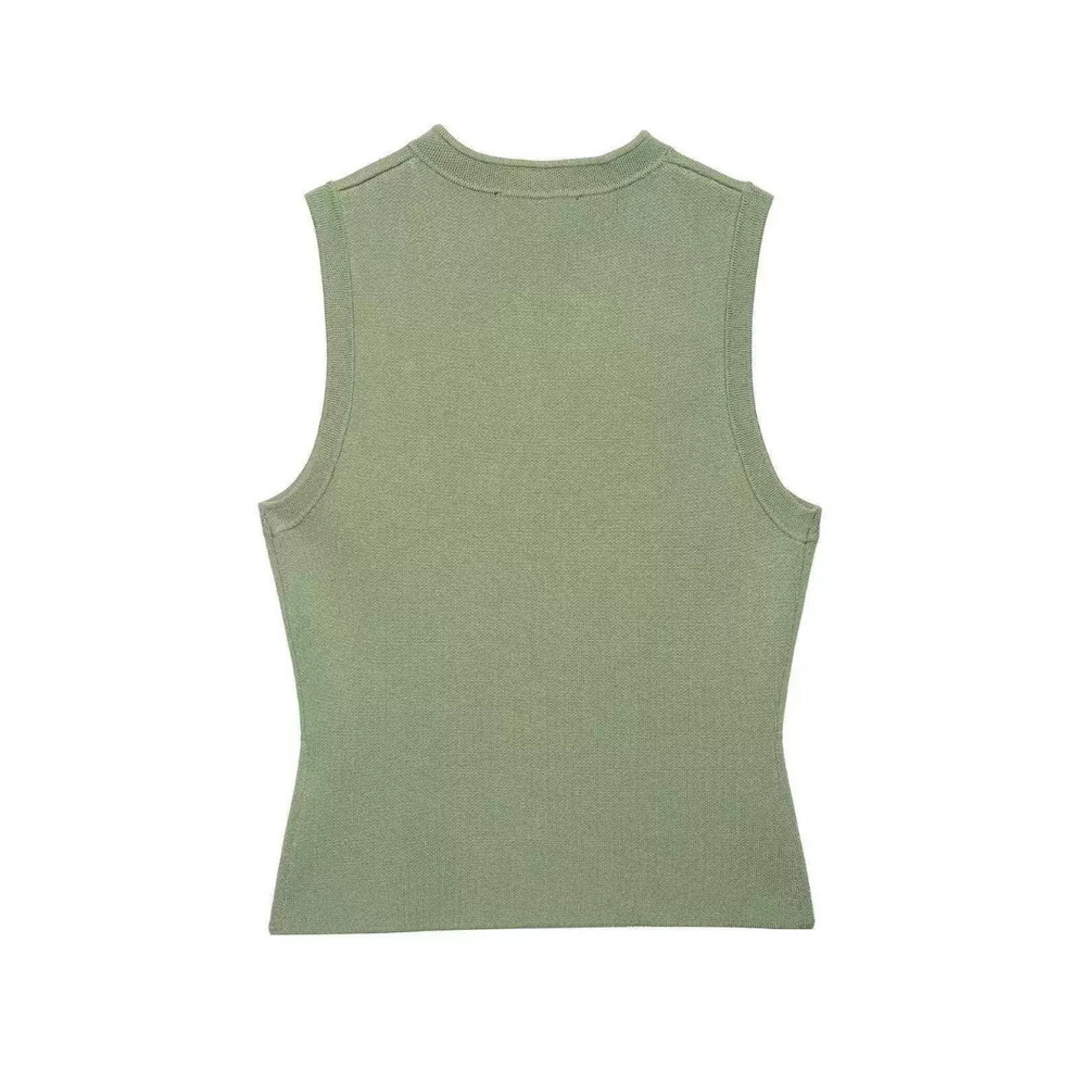 ZARA Summer Vintage Versatile Cinched Waist Sleeveless Knit Tank Top